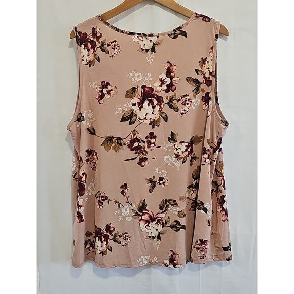 Lavish Blush Floral Sleeveless Crocheted Embellished Tunic 2XL Bloomcore Beach - Picture 2 of 6